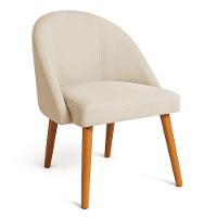 Kit 04 Cadeiras Poltrona De Jantar Luna Suede Pés Palito Castanho - Pallazio Bege - 3