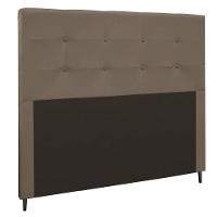 Cabeceira Cama Box Casal 140cm Quarto Luna Veludo M11 - D'rossi Marrom - 2