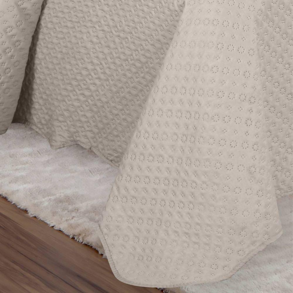 Kit Cobre Leito Queen Classic Liso Ultrasonic + 2 Porta-travesseiros Poa Gelo - 3