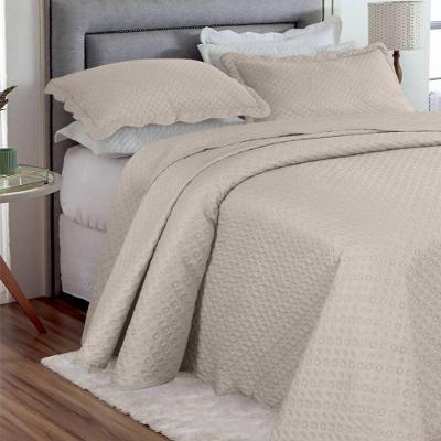 Kit Cobre Leito Queen Classic Liso Ultrasonic + 2 Porta-travesseiros Poa Gelo