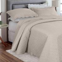 Kit Cobre Leito Queen Classic Liso Ultrasonic + 2 Porta-travesseiros Poa Gelo - 1