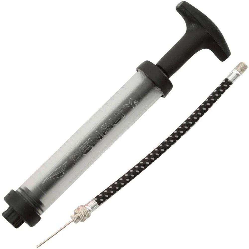 Bola De Futebol Campo Penalty Bravo Xxv + Bomba De Ar Penalty + Calibrador De Bolas Penalty Laranja + Branco + Cinza Genêros - 3