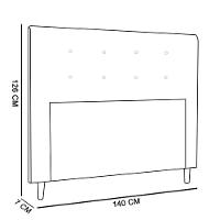 Cabeceira Cama Box Casal 140cm Quarto Luna Veludo M11 - D'rossi Marrom Rato