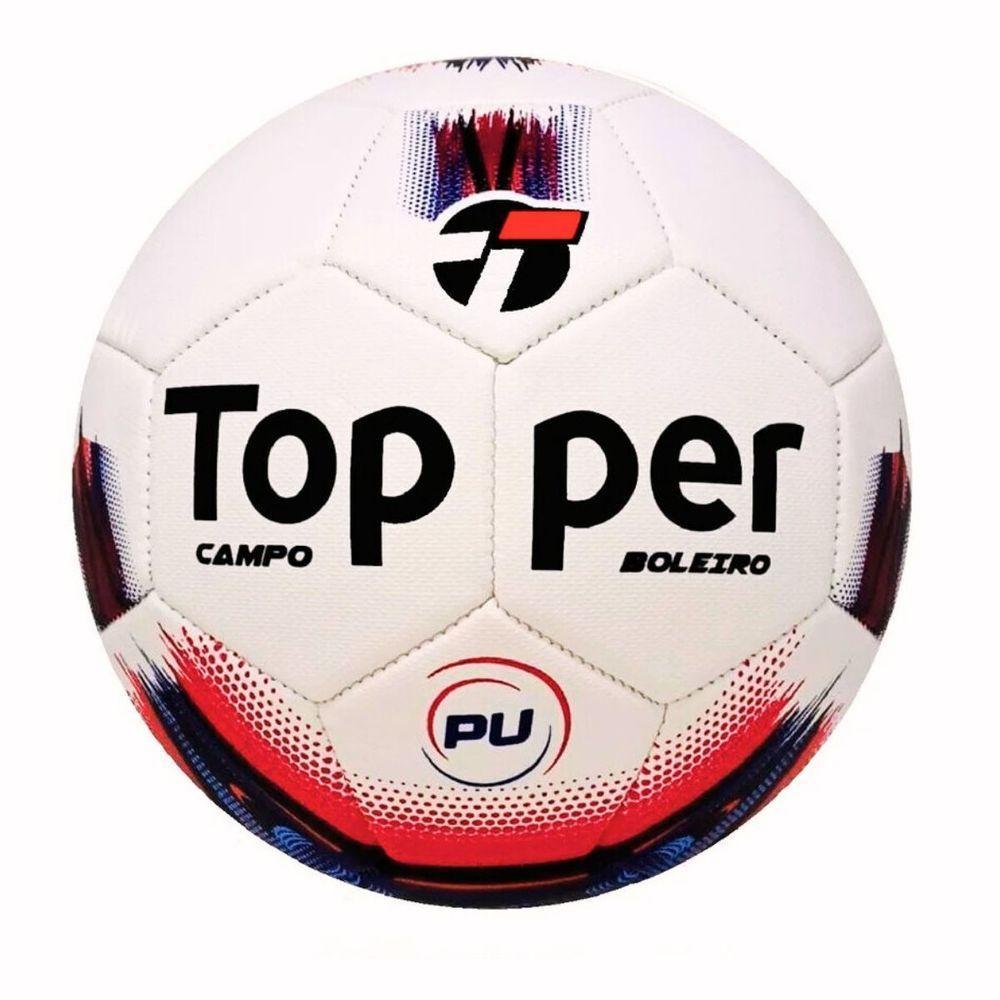 Bola De Futebol Campo Topper Boleiro Hibrid Vermelho + Azul Tamanho Único - 1