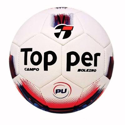 Bola De Futebol Campo Topper Boleiro Hibrid Vermelho + Azul Tamanho Único