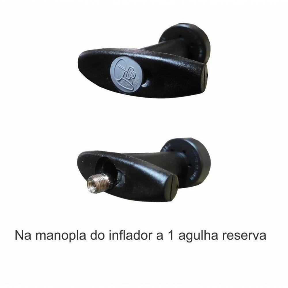 Bola De Futebol Campo Penalty Bravo Xxv + Bomba De Ar Penalty + Calibrador De Bolas Penalty Azul + Azul + Cinza Genêro Homem - 4