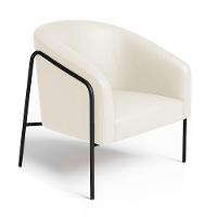 Poltrona Sala Industrial Alta Preto Stella Sintético Pu D03 - D'rossi Bege - 2