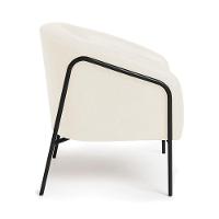 Poltrona Sala Industrial Alta Preto Stella Sintético Pu D03 - D'rossi Bege - 5