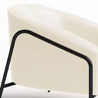 Poltrona Sala Industrial Alta Preto Stella Sintético Pu D03 - D'rossi Bege - 7