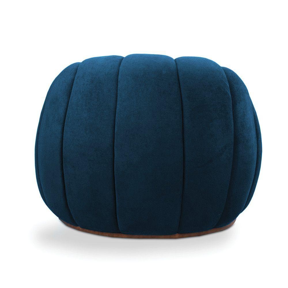 Poltrona Decorativa Orgânica Fixa Kit 2 Cloud Bouclê E03 - D'rossi Azul Marinho - 5