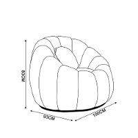 Poltrona Decorativa Orgânica Fixa Kit 2 Cloud Bouclê E03 - D'rossi Azul Marinho