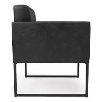 Poltrona Elisa Corano Base Metálica Preto D03 - D'rossi Couro Preto - 3