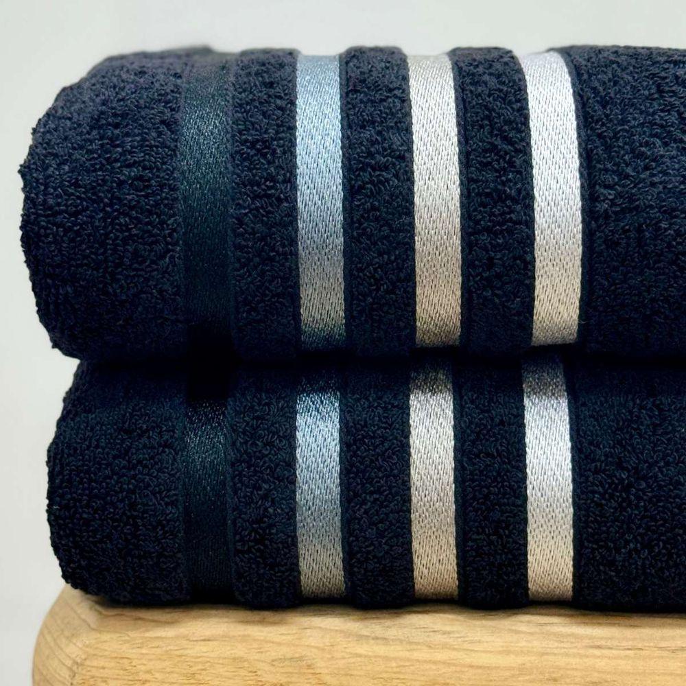 Toalha De Banho Lumina 70cm X 140cm Preto-cinza - 2