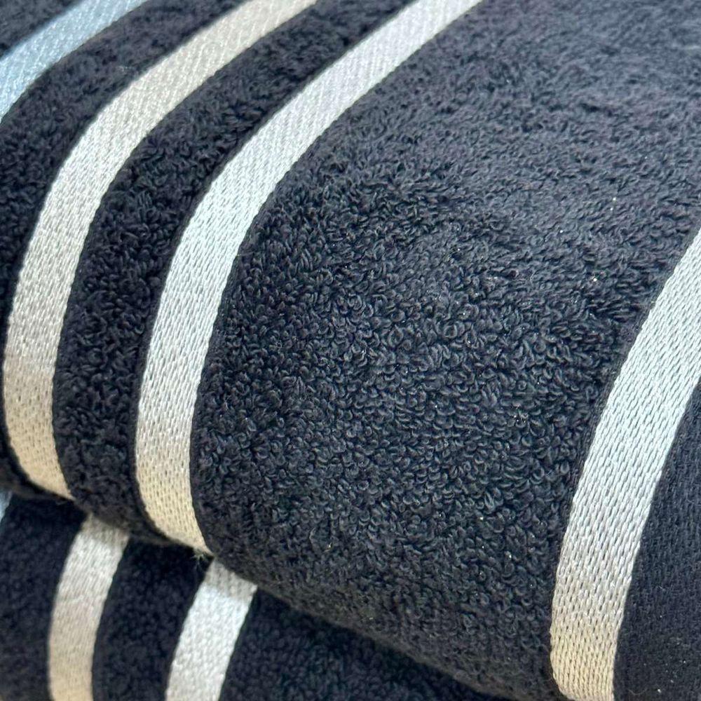 Toalha De Banho Lumina 70cm X 140cm Preto-cinza - 3