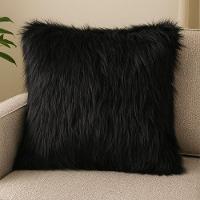 Tecido Pelúcia De Pelo Alto 1,60x1,00 M Para Decoração D03 - D'rossi Preto - 2