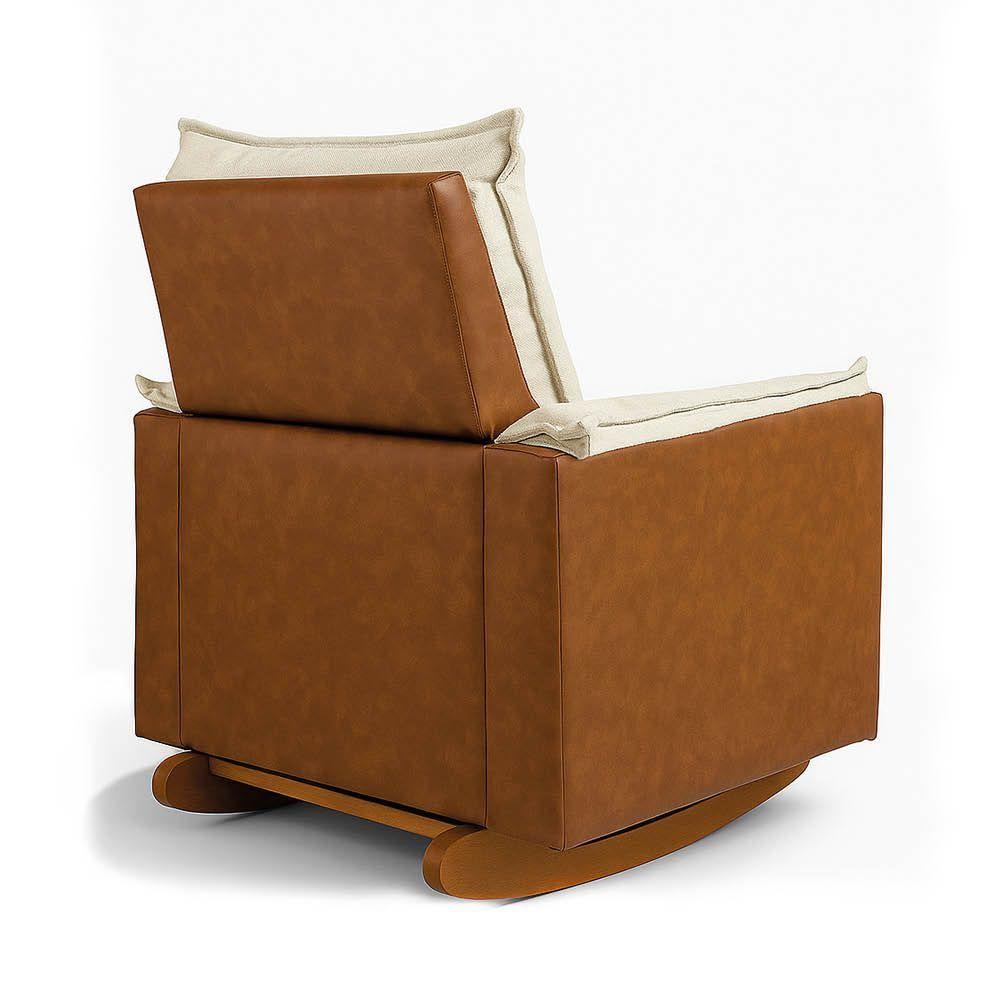 Poltrona Amamentação Balanço Madeira E Puff Lariane Pu-bouclê R04 - D'rossi Bege - 7