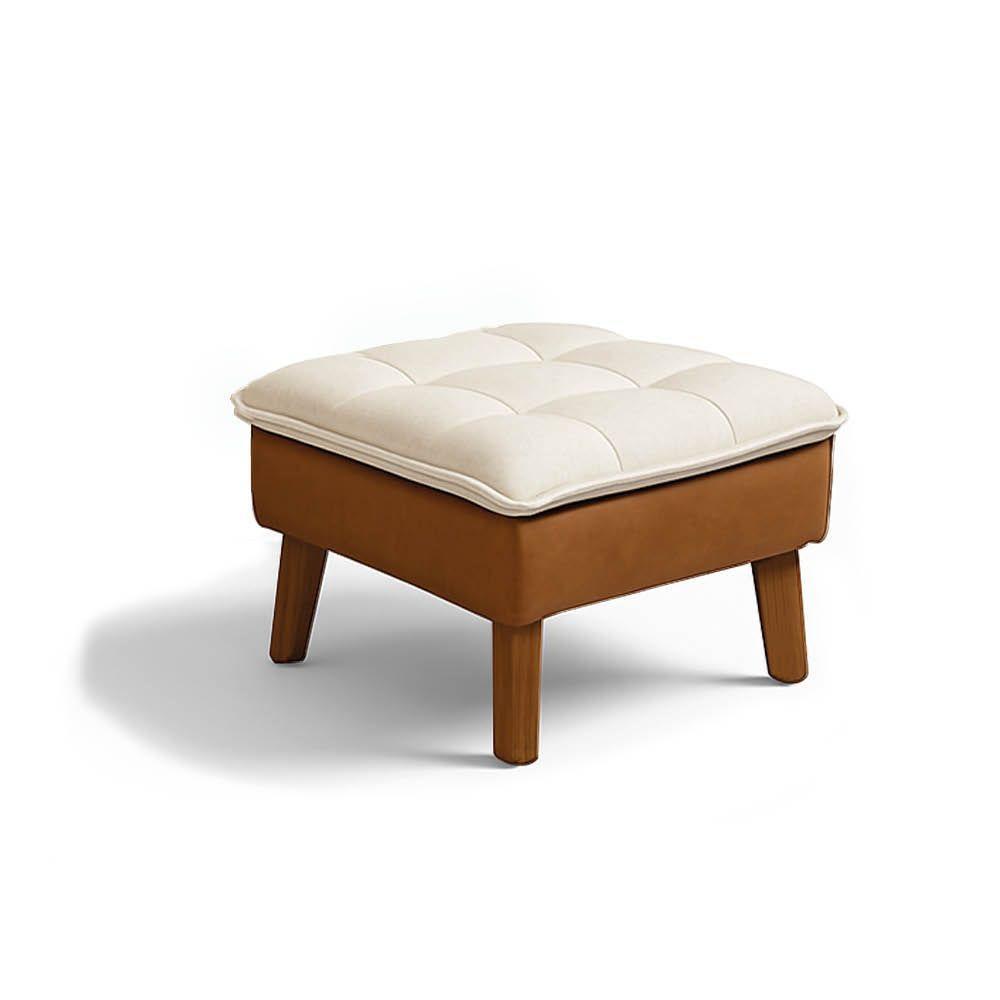 Poltrona Amamentação Balanço Madeira E Puff Lariane Pu-bouclê R04 - D'rossi Bege - 8