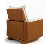 Poltrona Amamentação Balanço Madeira E Puff Lariane Pu-bouclê R04 - D'rossi Bege - 7