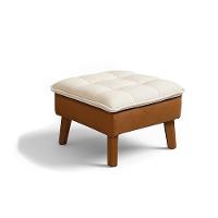 Poltrona Amamentação Balanço Madeira E Puff Lariane Pu-bouclê R04 - D'rossi Bege - 8