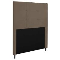 Cabeceira Cama Box Solteiro 90cm Quarto Luna Veludo Marrom M11 - D'rossi - 2