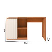 Escrivaninha Mesa Computador 140cm Tamires C01 - D'rossi Freijó-off White - 3