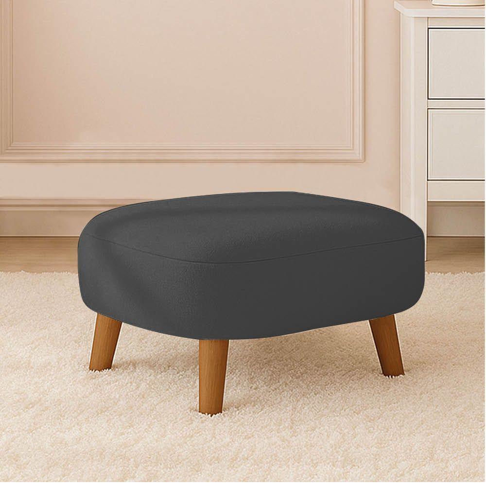 Poltrona Amamentação Balanço Madeira E Puff Jhessy Bouclê R04 - D'rossi Grafite - 8