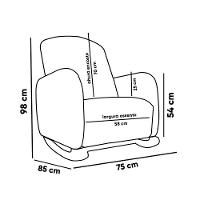 Poltrona Amamentação Balanço Madeira E Puff Jhessy Bouclê R04 - D'rossi Grafite