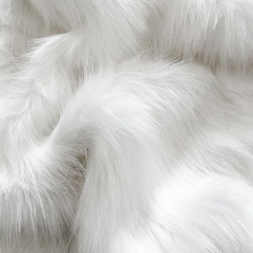 Tecido Pelúcia De Pelo Alto 1,60x5,00 M Para Decoração - D'rossi Off White - 1