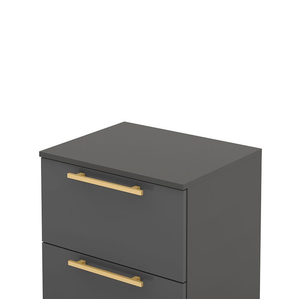 Mesa Cabeceira Quarto 50cm Com 2 Gavetas Magna V01 - D'rossi Alasca - 5