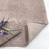 Tapete Para Banheiro Bolinha Soft 38x58 Bege - 1