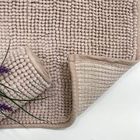 Tapete Para Banheiro Bolinha Soft 38x58 Bege - 2