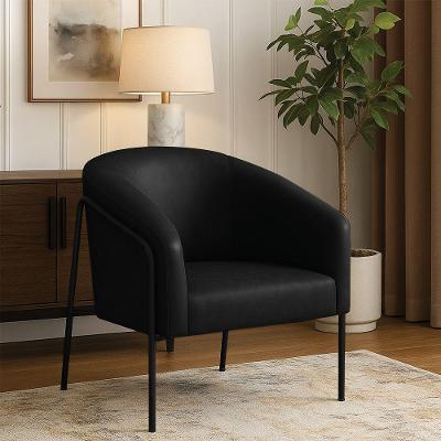 Poltrona Sala Industrial Alta Preto Stella Sintético Pu D03 - D'rossi Preto