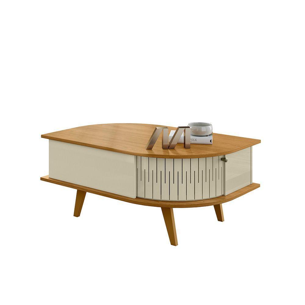 Mesa De Centro Para Sala Com 2 Portas Narvelli M20 - D'rossi Cumaru E Opala - 2