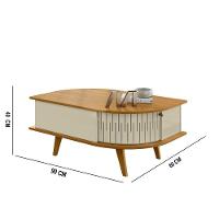 Mesa De Centro Para Sala Com 2 Portas Narvelli M20 - D'rossi Cumaru E Opala - 3