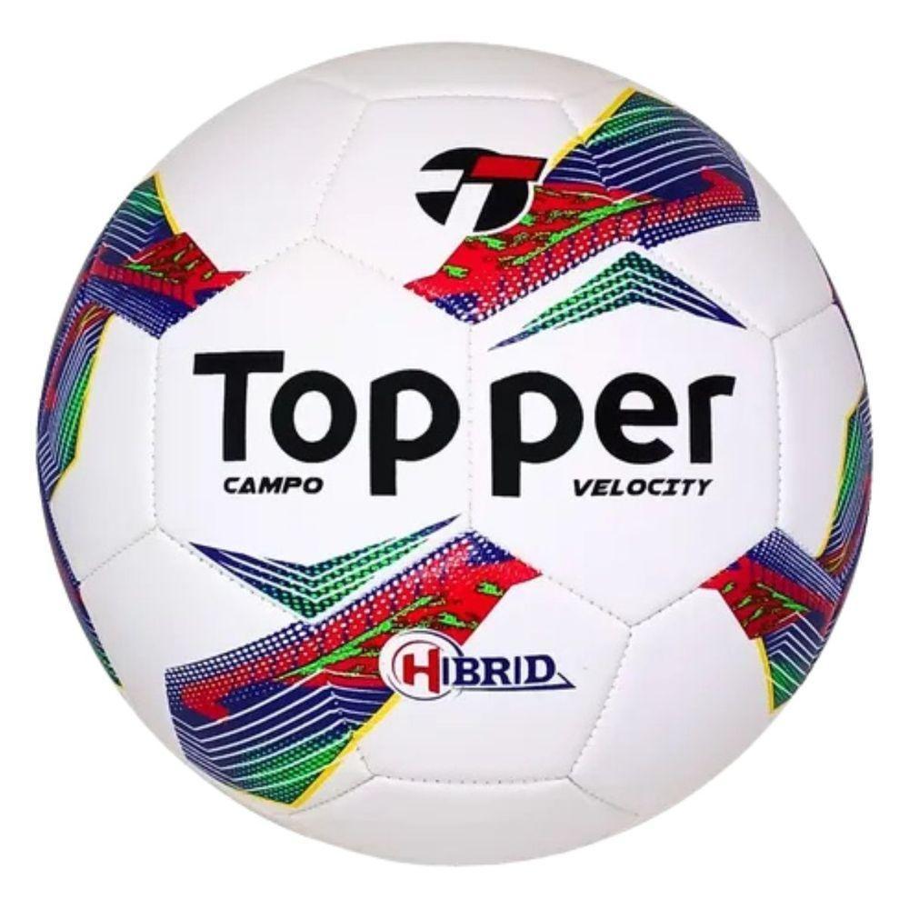 Bola De Futebol Campo Topper Velocity Hibrid Azul + Vermelho Tamanho Único - 1