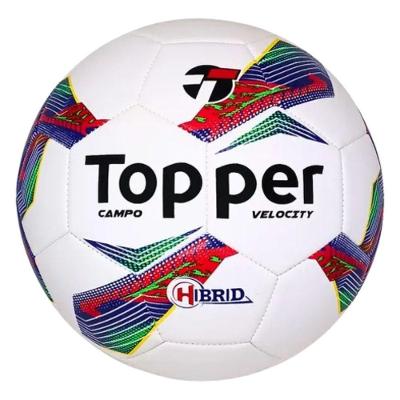 Bola De Futebol Campo Topper Velocity Hibrid Azul + Vermelho Tamanho Único