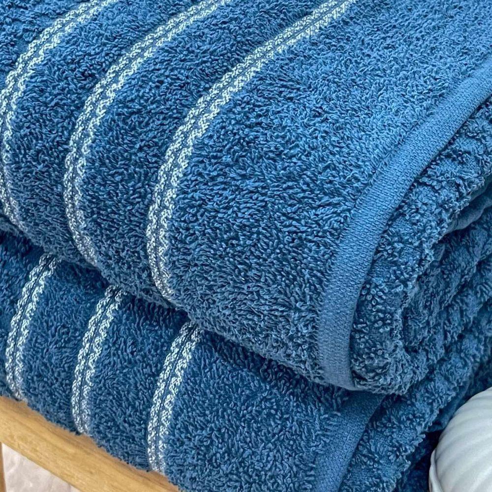 Toalha Banhão Fio Penteado Ferrara 75x150 Marinho - 3