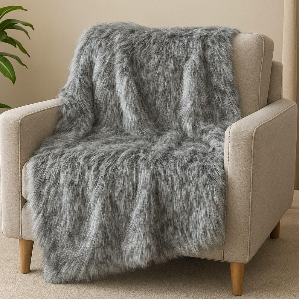 Tecido Pelúcia De Pelo Alto 1,60x5,00 M Para Decoração - D'rossi Grafite - 3