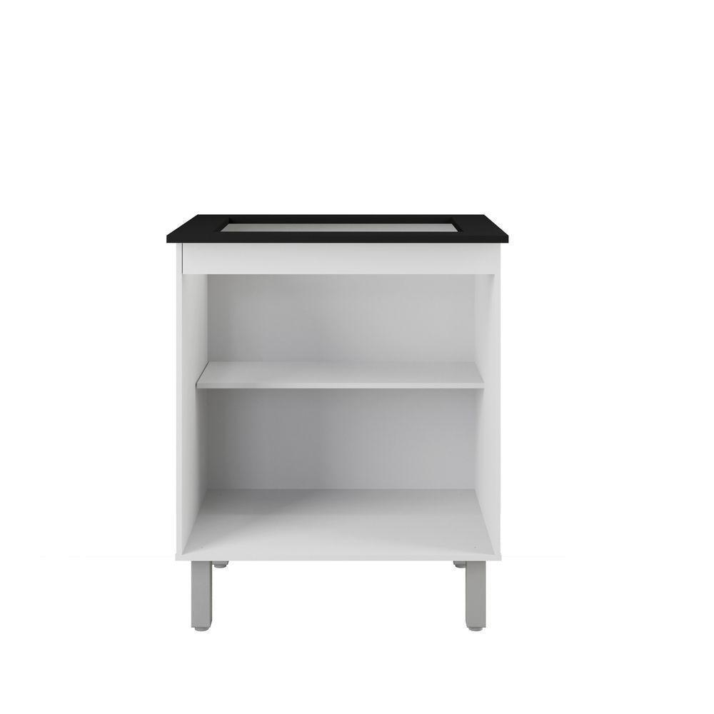 Balcão Para Cooktop 2 Portas Armário De Cozinha Jade - Ssx Multicoisas Cor Branco Tampo 5 Bocas - 2