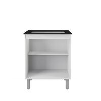 Balcão Para Cooktop 2 Portas Armário De Cozinha Jade - Ssx Multicoisas Cor Branco Tampo 4 Bocas - 2