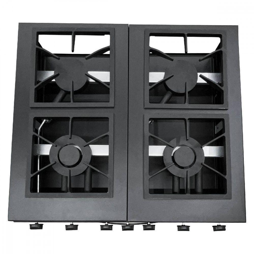 Fogão Com Forno Semi-industrial 4 Bocas 107l Clarice Preto Fosco - 2