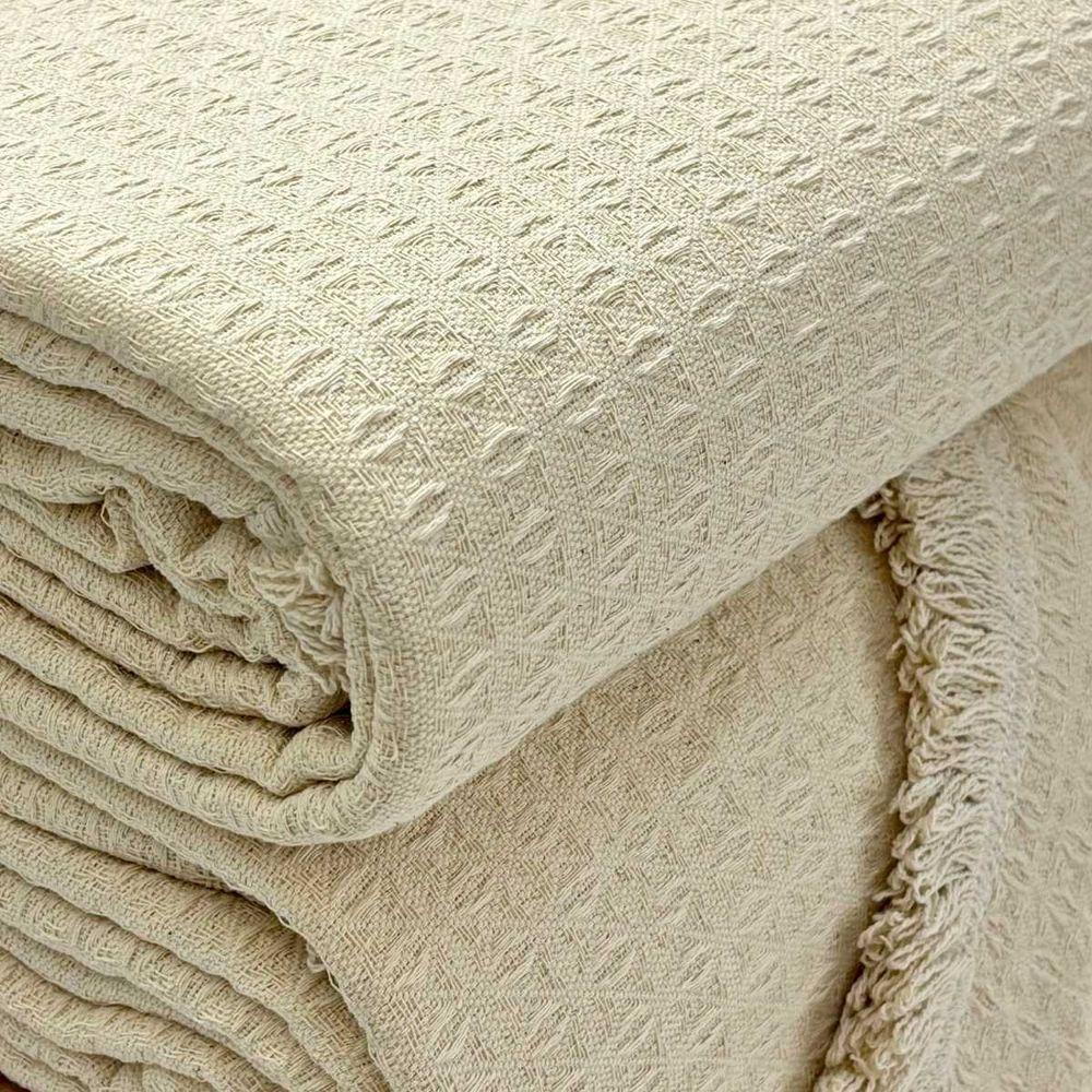 Manta Para Sofá Rubi King 260cm X 250cm Cru Losango - 3