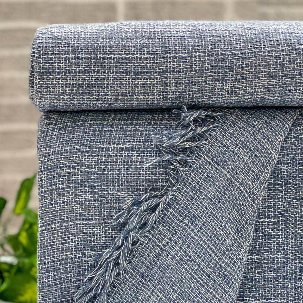 Manta Para Sofá Tambaba 170cm X 210cm Azul Jeans - 1