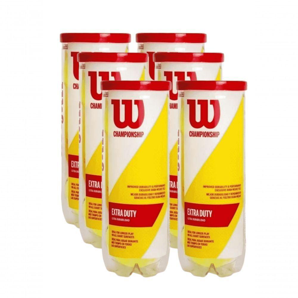 Bola De Tênis Wilson Championship Extra Duty - Pack 6 Tubos - 1