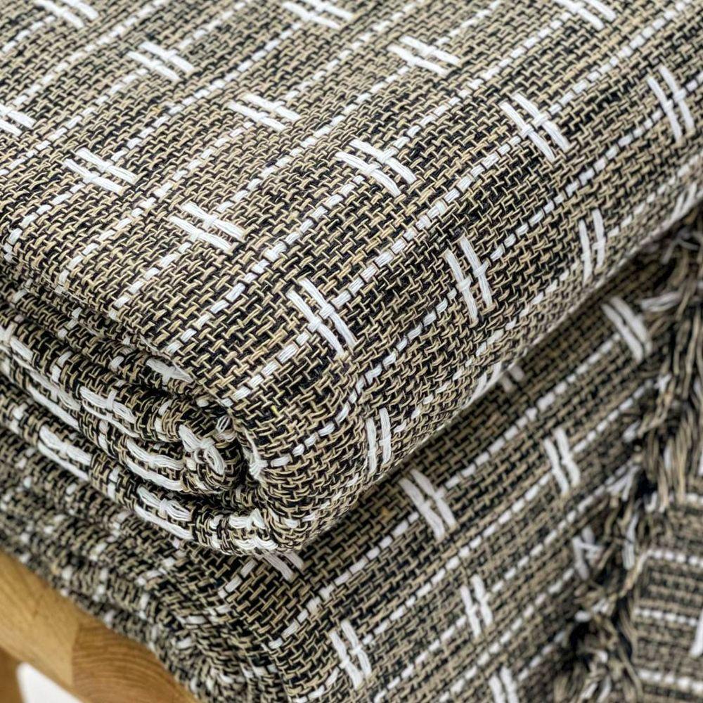 Manta Para Sofá Blocks 180cm X 240cm Bege Escuro-mescla - 2