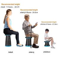 Banqueta Dobravel Retratil Bolsa Portatil Acampamento Praia Pesca Fila Idoso - 6