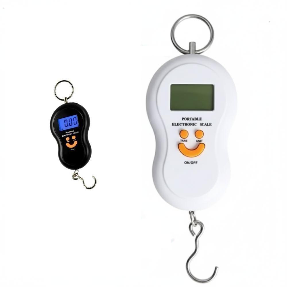 Balanca Digital 50kg Mao Portatil Gancho Viagem Bolsa Mala Peixe 50 Quilos Pescaria Precisao Eletronica Bagagem - 5