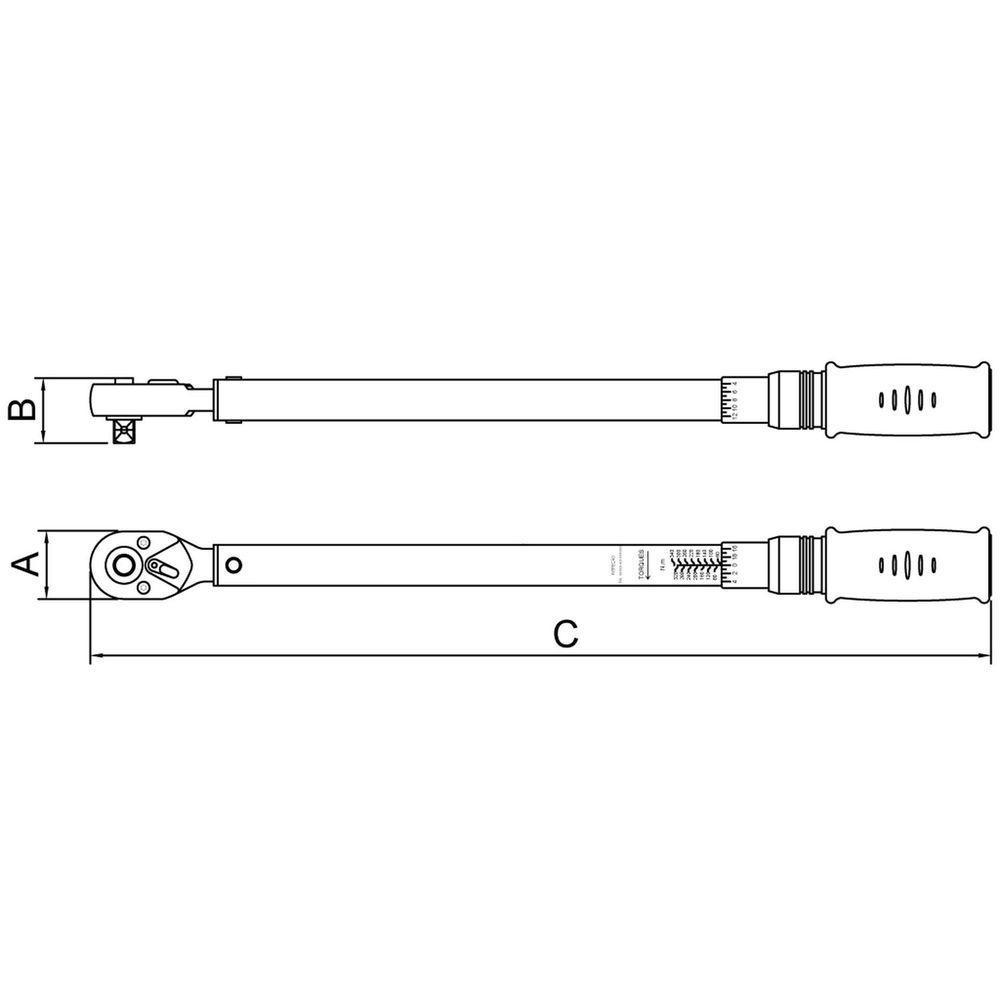 Torquímetro De Estalo Encaixe 3-8pol 20-100 N.m Tramontina Pro Tramontina - 4
