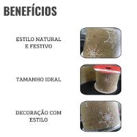 Fita Aramada De Natal Figuras Flores - 6,3cm X 3m - 3