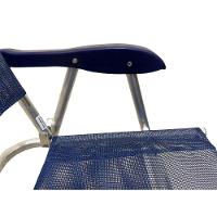 Cadeira De Praia Alta Sanete Encosto Alto Aluminio Ronchetti Azul-escuro - 5